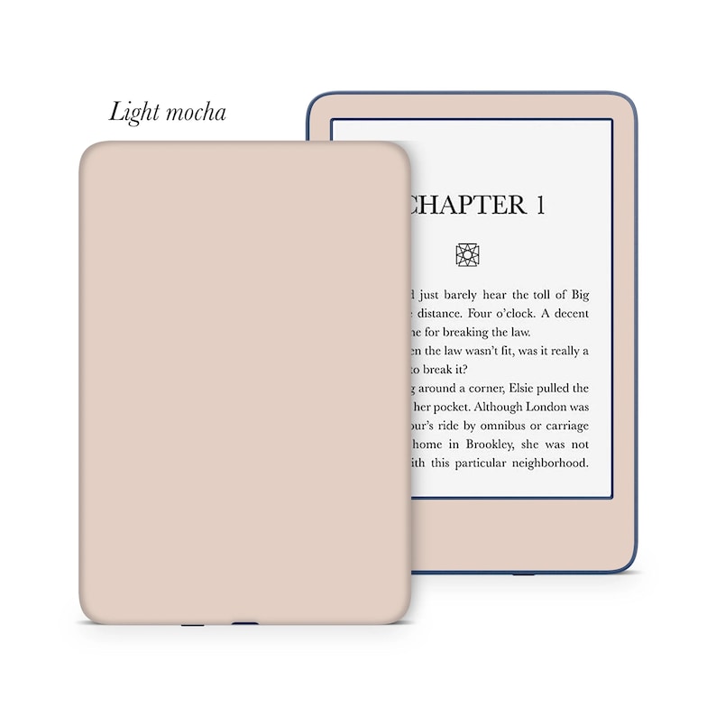 Coffee latte inspired 3M premium vinyl skins wraps for Amazon Kindle Light mocha