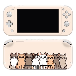 Cat Line-Up to Elegantly Personalize Your Console｜Nintendo Switch Lite Skin/Wrap with Premium 3M Vinyl