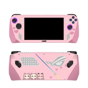 Kitty Peeking with 4 Serene Variants to Elegantly Personalize Your Console | Premium 3M Vinyl Skin/Wrap for Rog Ally
