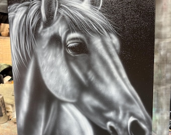 Airbrush 16x20 Leinwand - Pferd