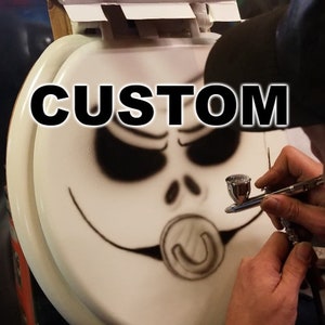 Custom Airbrushed Wooden Toilet Seat