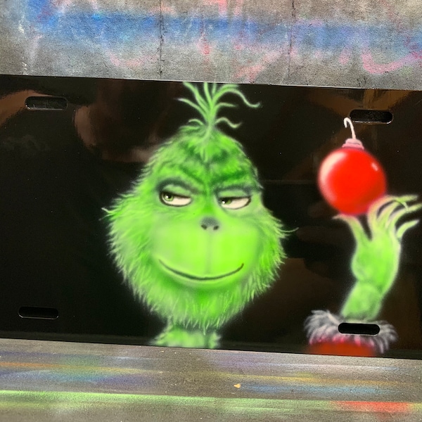 Grinch Plate Etsy