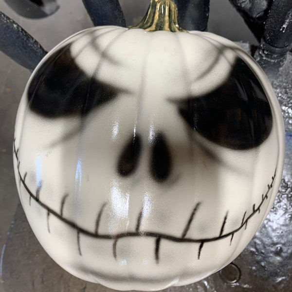 Airbrushed Decorative Pumpkin - Jack Skellington