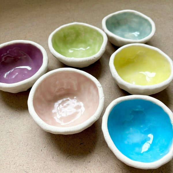 Rough Porcelain Little Sauce Bowls - Choose your color