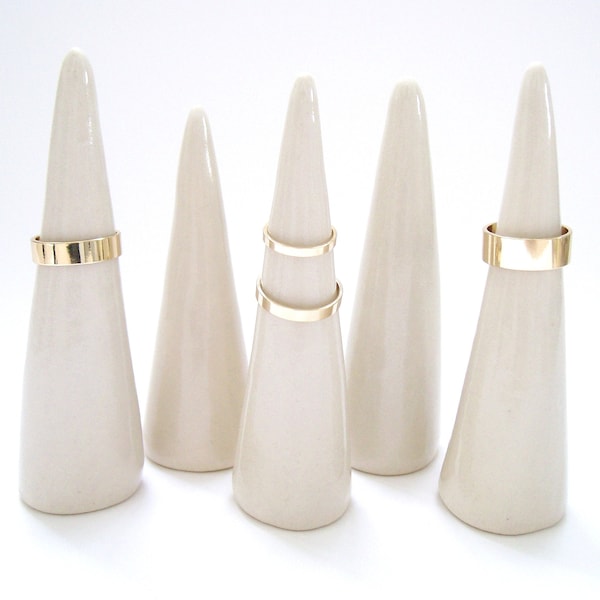 Ceramic Ring Cone in Creamy White