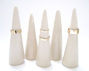 Ceramic Ring Cone in Creamy White