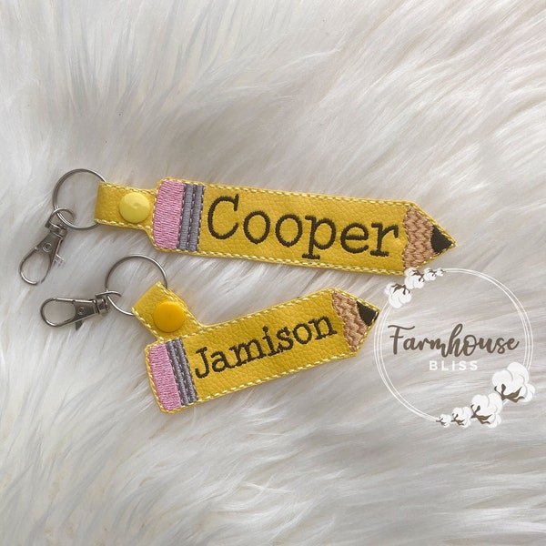 Back To School Back Pack Tag | Pencil Bag Tag | Bag Tag | Lunch Box Tag | Back 2 School | Back pack accessories | Embroidered Name Tag