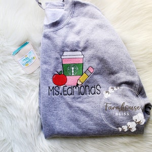 Embroidered Teacher Sweatshirt | Embroidered Teacher Gifts | Teacher Appreciation Gifts | Embroidered Sweatshirt | TeacherFuel Sweatshirt