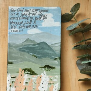 Hand painted custom journal - landscape