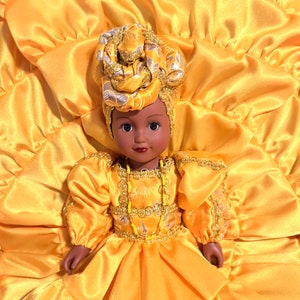 Ochun, Oshun Oshún Osun Oxun 18 ”Deitie Puppe kommt mit Glasperlenkette Orisha Santeria Eggun Lukumi Yoruba Espiritismo