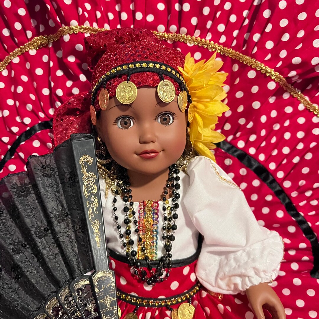18 Tall Gitana Gypsy, Spirit Doll Santeria Eggun Doll Ifa Lukumi Yoruba
