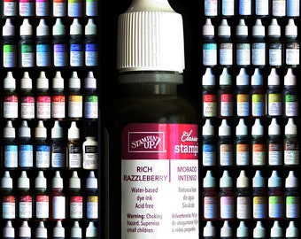 Retired STAMPIN UP INK Rare Colors One Single Full Classic Dye Ink Refill Bottle Choose Your Color Water Based Acid Free