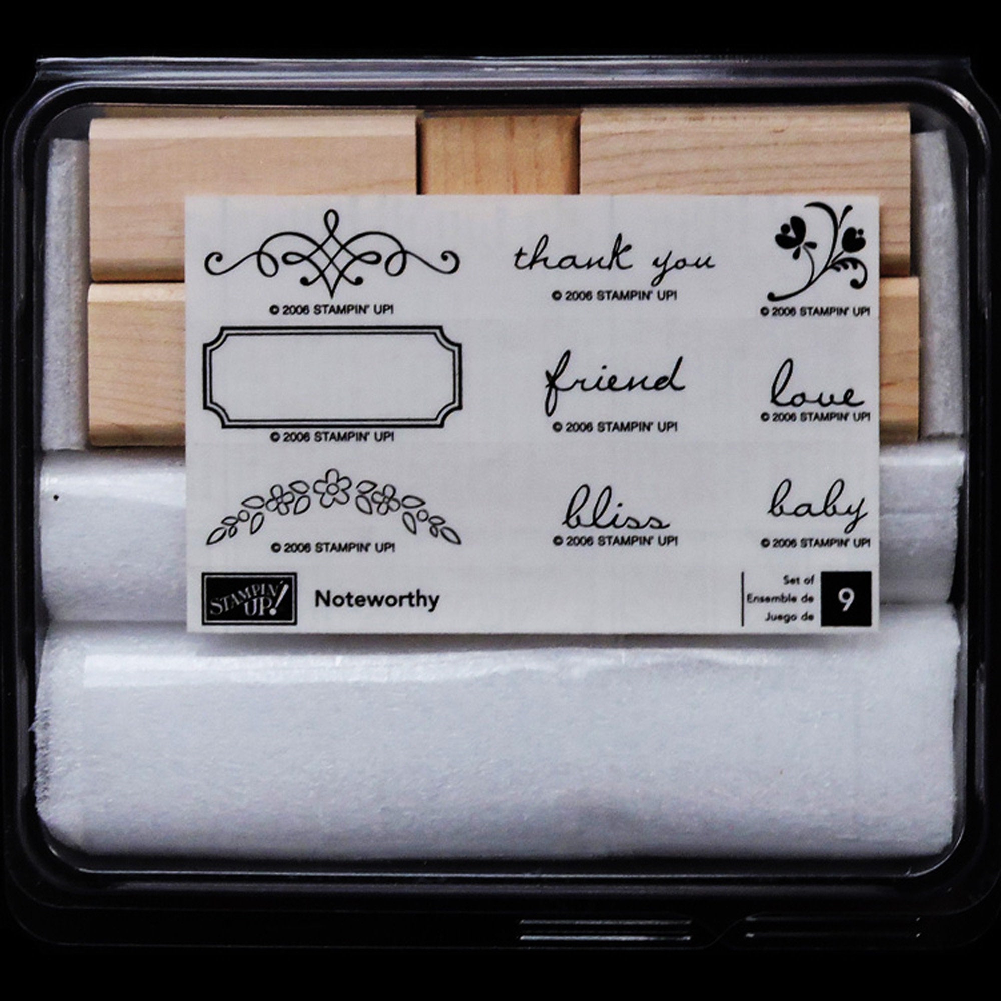 Paper, Party & Kids Stamp Blocks Stampin’up Retired Rubber Stamp on