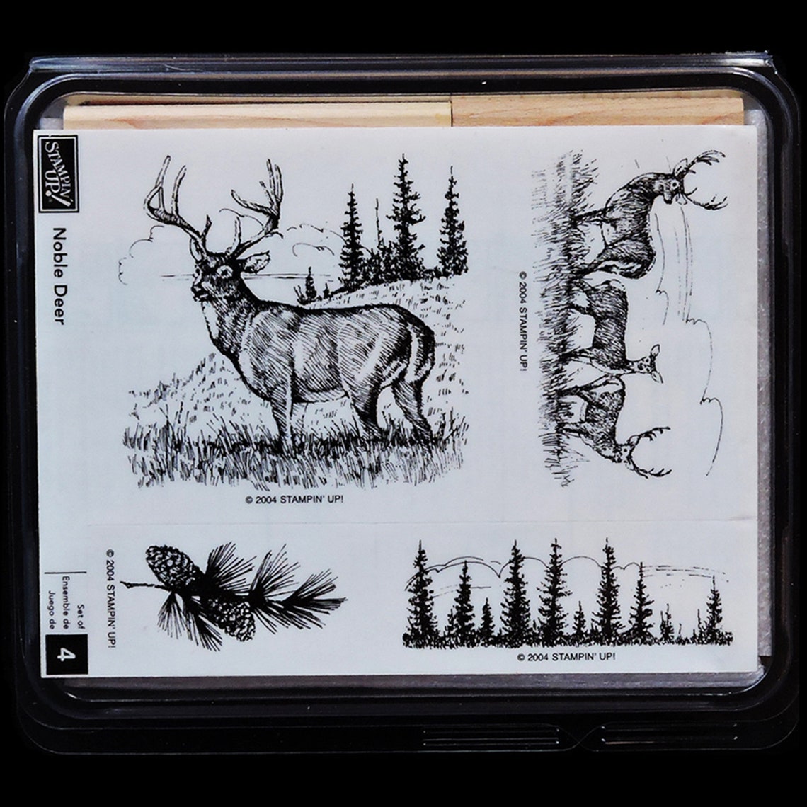Noble Deer 2004 STAMPIN UP SET Ultra Rare New Unmounted Wood Etsy
