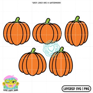 Pumpkin Layered SVG + PNG Set | Pumpkin, Fall, Halloween, October 31, Cut File Instant Download