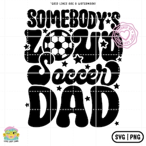 Papa footballeur fait du bruit en sublimation SVG et PNG | Mascotte vintage, match de football, ambiance football, bouche forte rétro groovy
