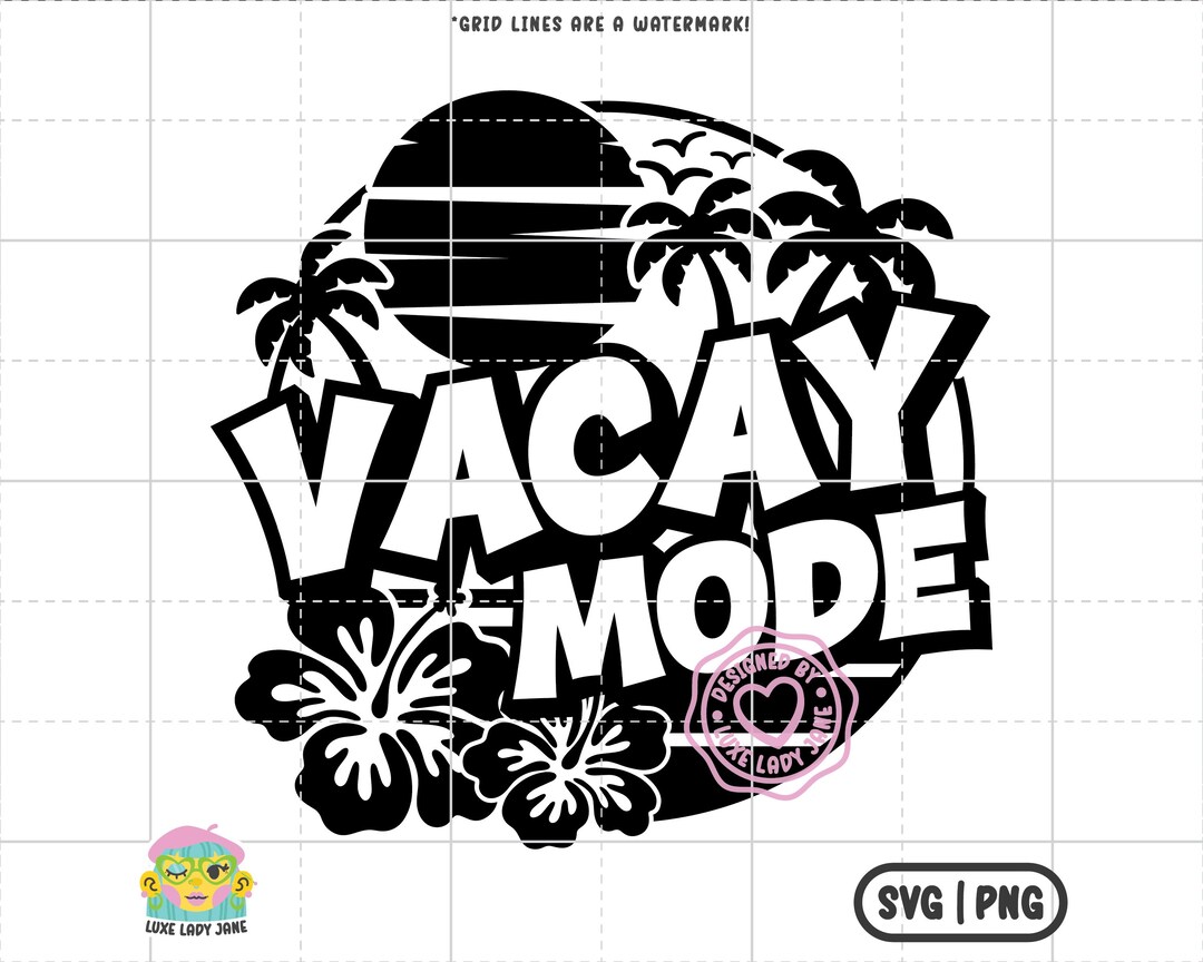 Vacay Mode Tropical Vacation SVG & PNG | Palm Tree, Summer Sublimation ...