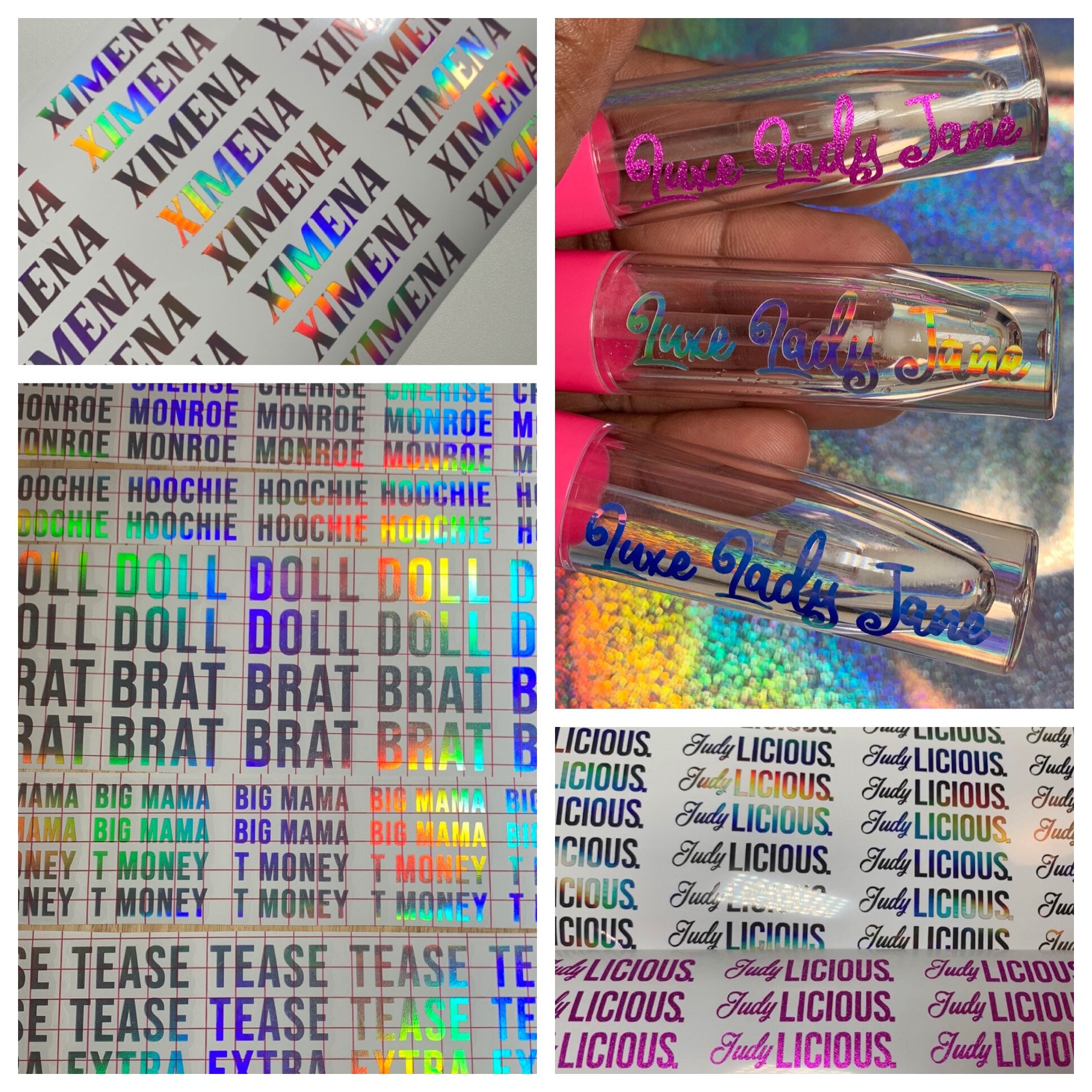 Lip Gloss Vinyl Labels Lip Gloss Labels Vinyl gloss decal Etsy