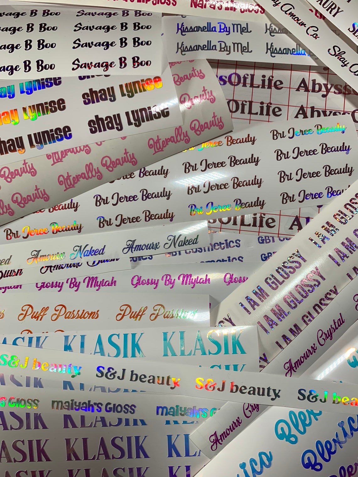 Lip Gloss Vinyl Labels Lip Gloss Labels Vinyl gloss decal Etsy
