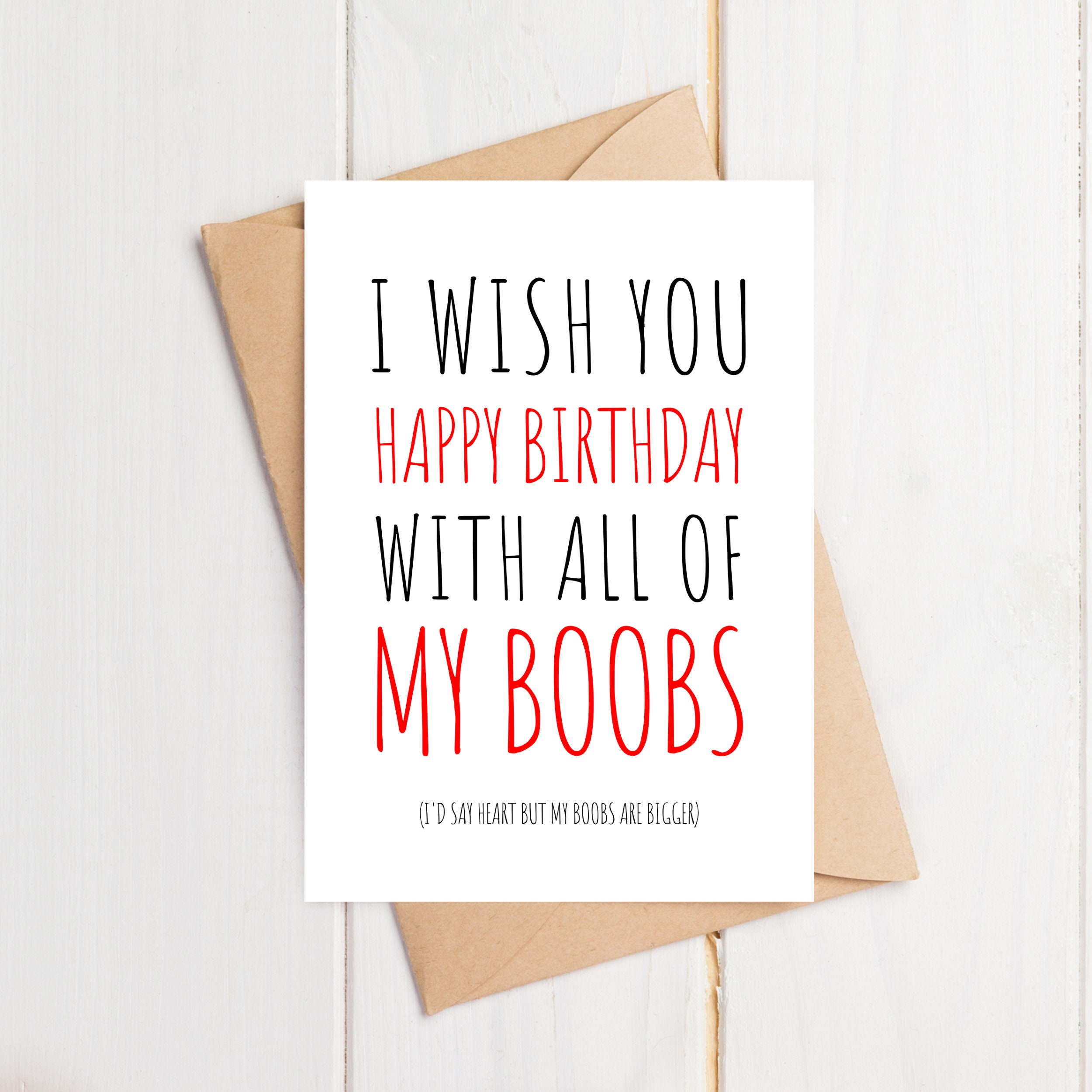 Maison Joyeux Anniversaire A Vos Seins Drole Grossier Humour Blague Seins Anniversaire Cartes Fetes Occasions Speciales