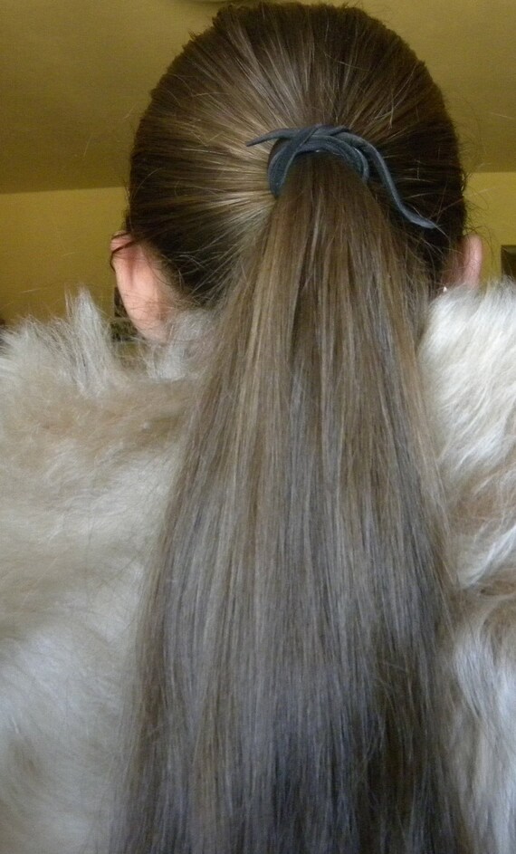 leather hair tie