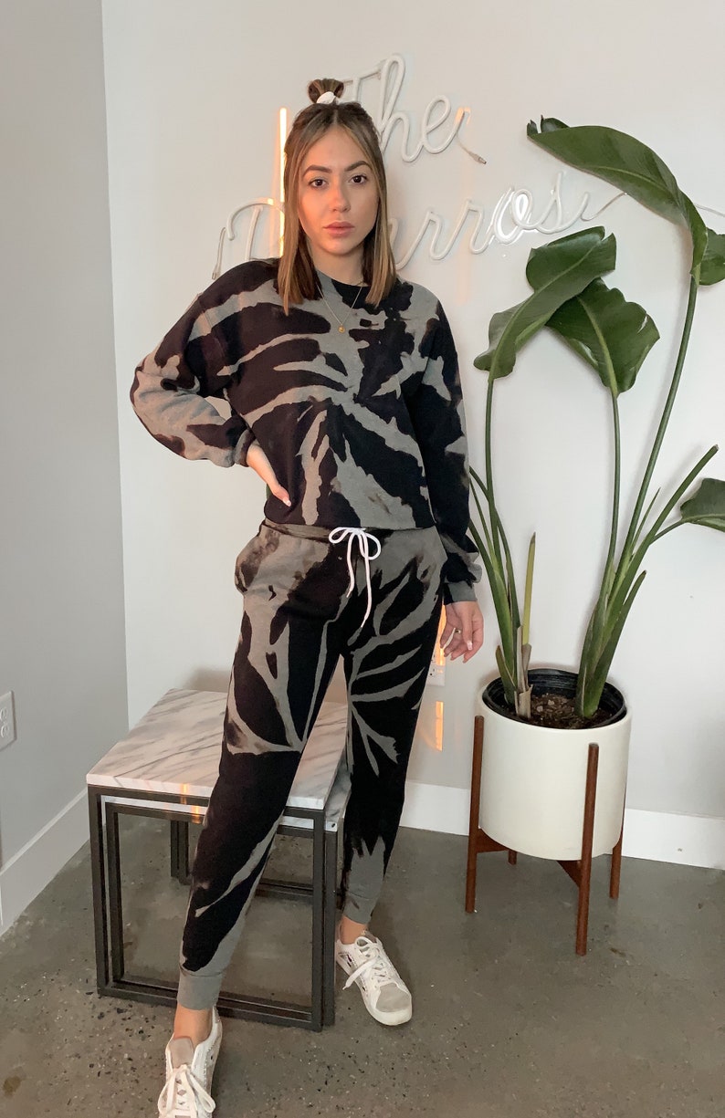 SAFARI Crewneck Jogger Set Tie Dye Set Acid Wash Etsy