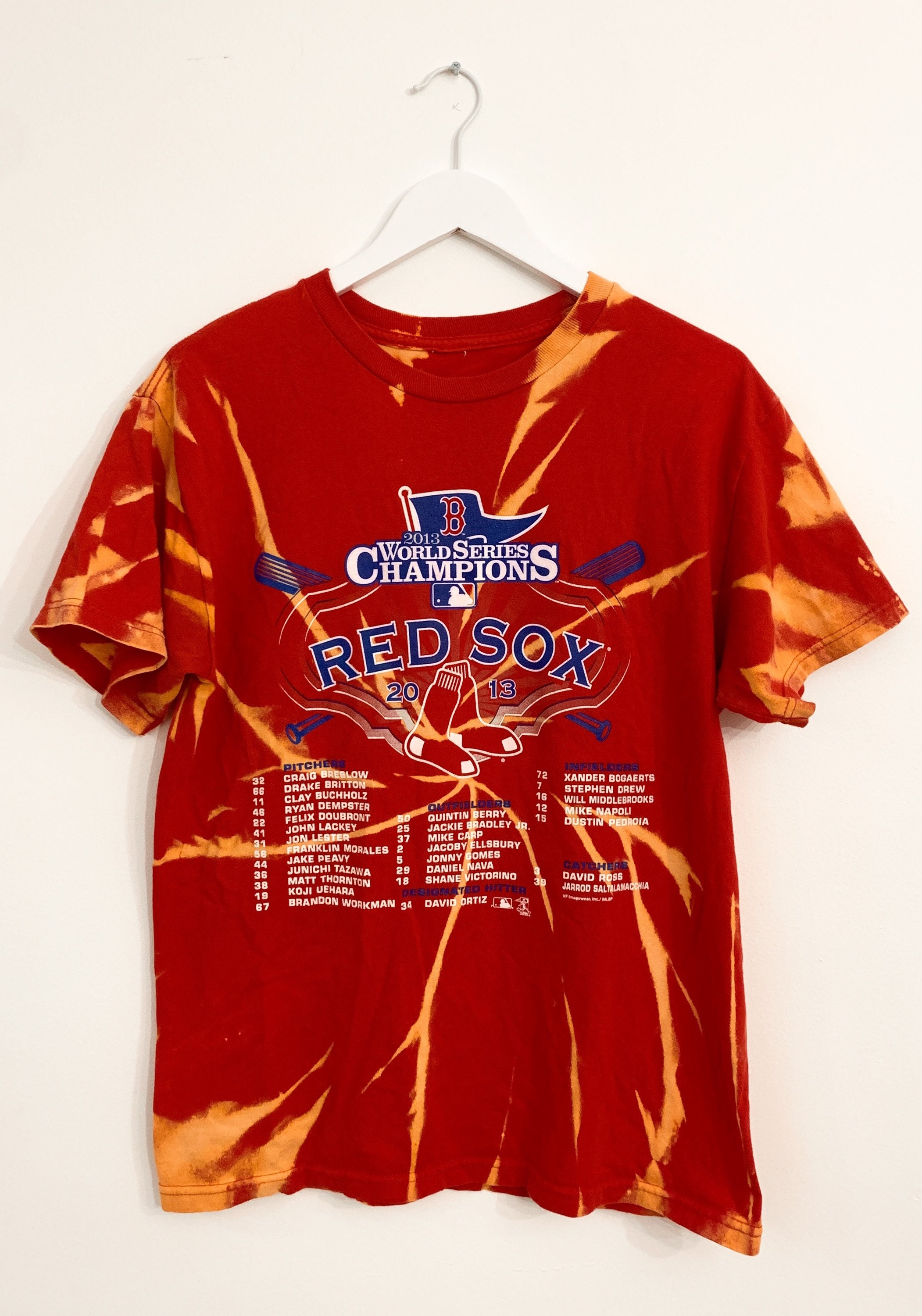 Red Sox 2013 World Series Champs Roster Tie Dye Tshirt