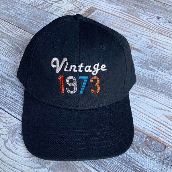 Gorra de béisbol vintage de 1973 - Sombrero del año de nacimiento