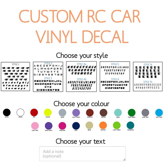 custom rc car vinyl decals
