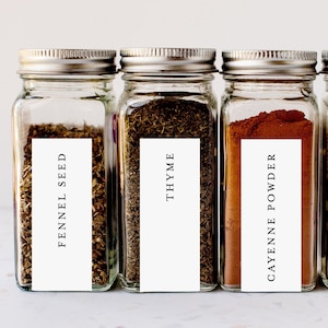 Minimal Pantry Labels Template, Printable Spice Labels, Editable Kitchen Labels, Organization Printable, Spice Jar Label Templates, L-22