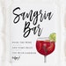 Sangria Bar Sign Template Bridal Shower Printable Sangria Bar - Etsy