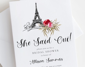 24 Parisian Paris Theme Personalized Framed Bridal Shower Wedding Favor Stickers 