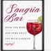 Sangria Bar Sign Template Printable Wine Sangria Bar Sign - Etsy