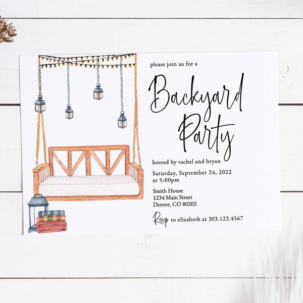 Porch Party Invitations - Etsy