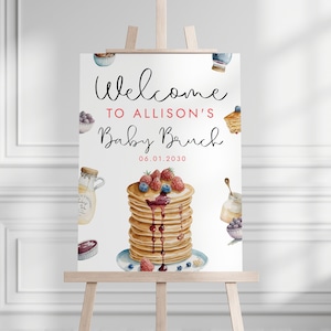 Baby Brunch Welcome Sign Template, Gender Neutral Baby Shower Brunch Decor, Baby Shower Welcome Sign Download, Printable Welcome, WS-105