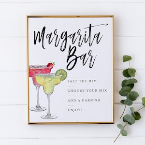 Margarita Bar Sign Download, Bridal Shower Margarita Bar Sign Template, Wedding Margarita Bar Sign Printable, Bridal Shower Fiesta, BS-06