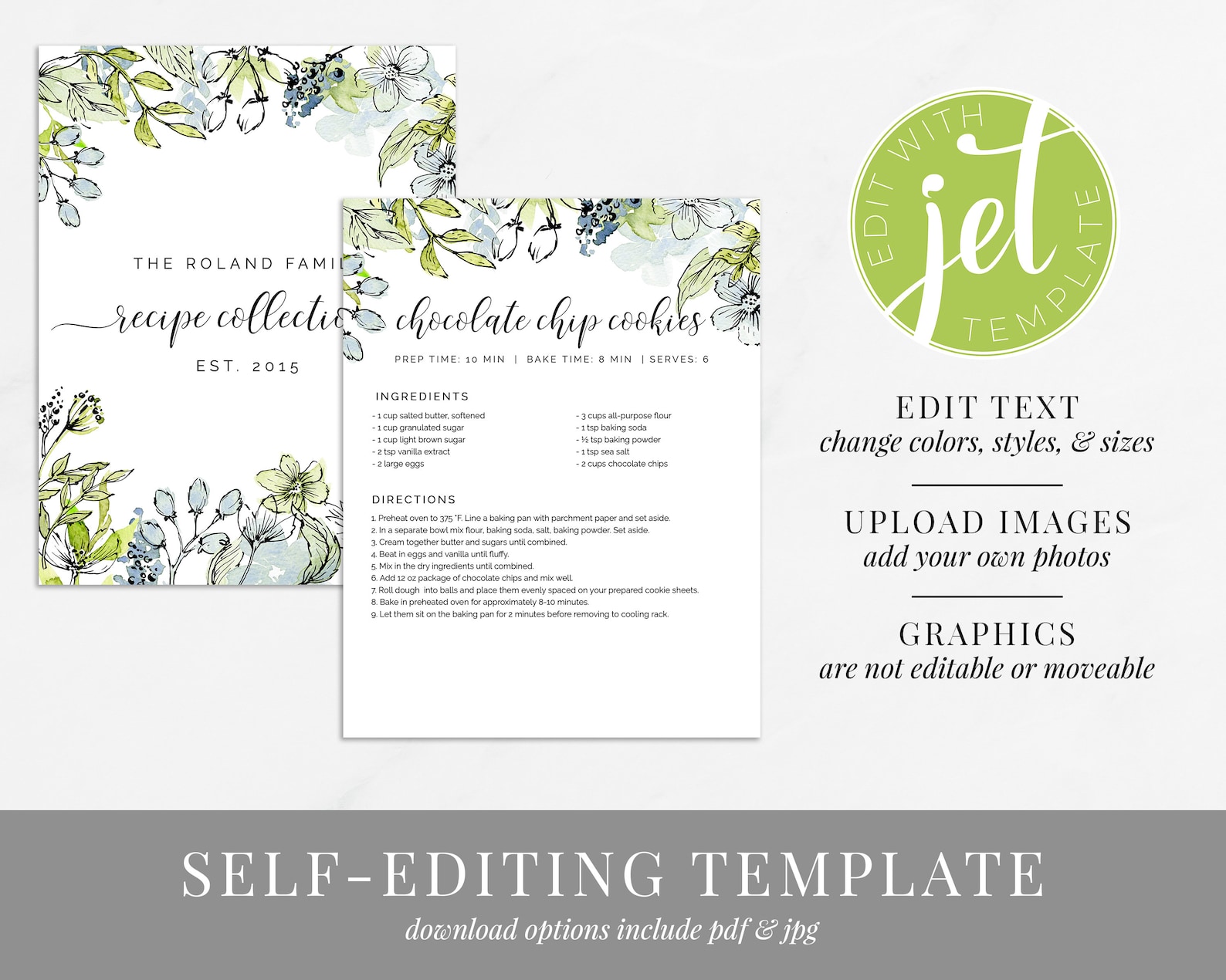 Printable Recipe Binder Template Printable Recipe Card - Etsy