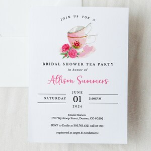 Printable Afternoon Tea Party Invitation Template Printable - Etsy