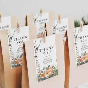 Free Woodland Creature Thank You Tag Printables