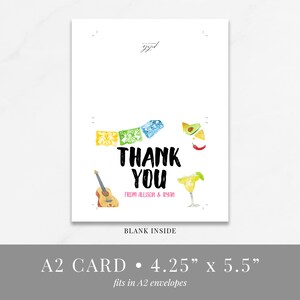 Mexican Fiesta Thank You Card Download, Printable Fiesta Thank You Note ...