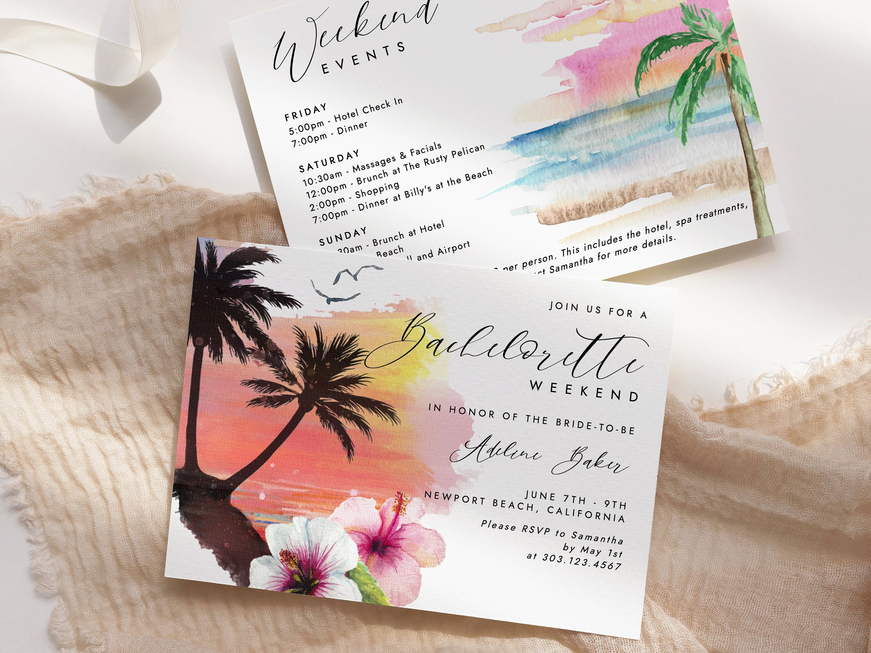 Tropical Bachelorette Party Invitation Template Printable Bachelorette Weekend Invitation Download Bachelorette Beach Party