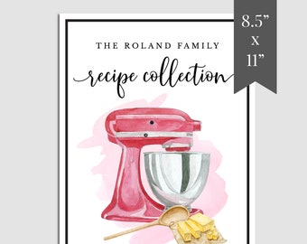Puede incluir: Una batidora de pie roja con un tazón de plata, una cuchara de madera y un trozo de mantequilla sobre papel pergamino. El texto "The Roland Family recipe collection" está en la parte superior de la imagen.