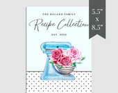 Vintage Style Mini Recipe Cookbook Template, Printable Kitchen Recipe Collection Book Download, Half Size Recipe Binder Kit, MRB-49