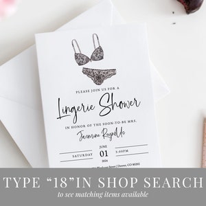 Bridal Lingerie Shower Invitation Template Download, Printable Lingerie Bridal Shower Invitation ...