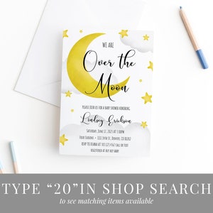 Printable Over the Moon Books for Baby Insert Card Template, Twinkle ...