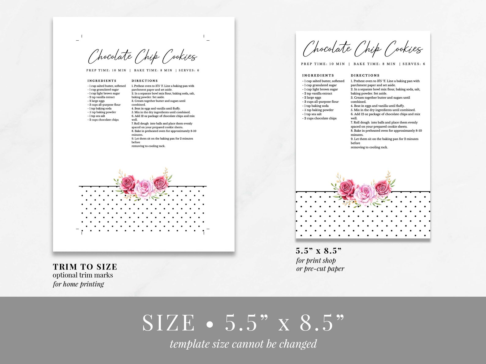 Vintage Style Mini Recipe Cookbook Template, Printable Kitchen Recipe ...