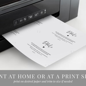Minimalist Details Insert Card Template, Printable Invitation Enclosure ...