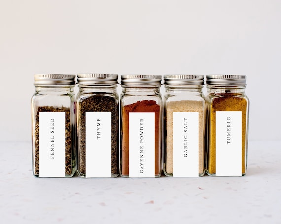 Minimalist Spice Jar Label Template, 3 Sizes Pantry Printable EDITABLE  TEMPLATE 004 