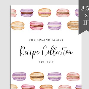 French Macaron Recipe Book Template Printable Recipe Binder - Etsy
