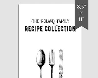 May include: Black and white illustration of a spoon, fork, and knife on a white background. The text "THE ROLAND FAMILY RECIPE COLLECTION" is at the top of the page.